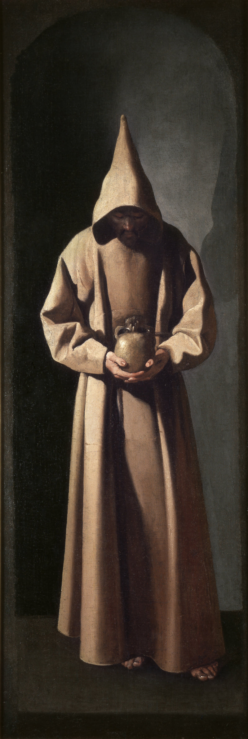 São Francisco contemplando uma caveira - Francisco de Zurbarán