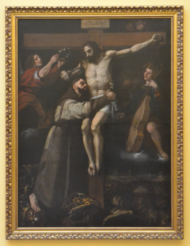 São Francisco de Assis beijando Cristo na cruz - Francisco Ribalta