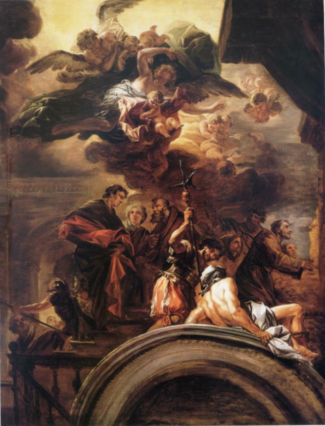 São Francisco diante do Papa. - Francesco Solimena