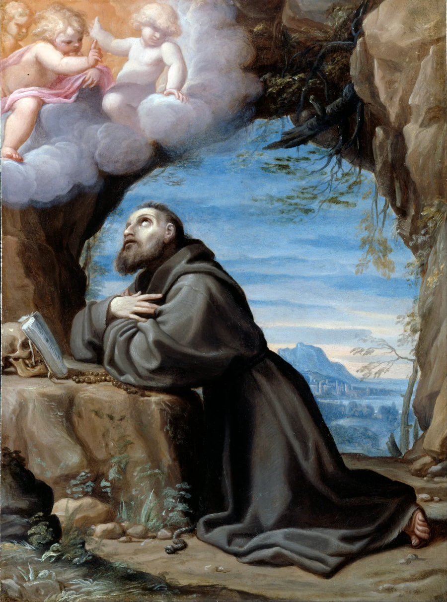 São Francisco em meditação - Ludovico Carracci