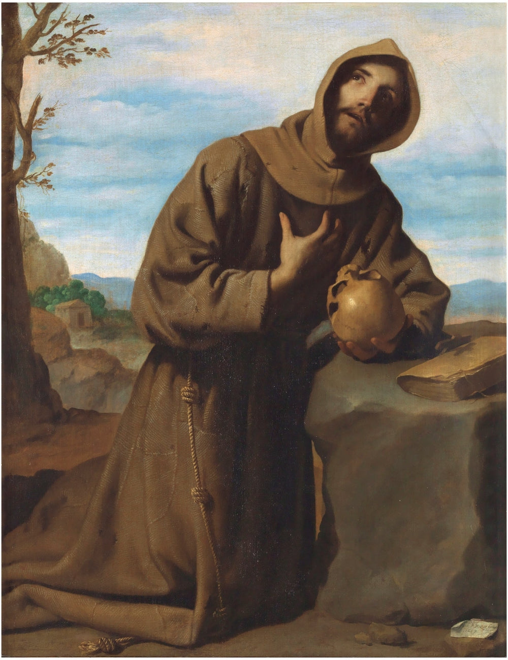 Saint François en prière - Francisco de Zurbarán image 1 reproduction artisanale de tableau