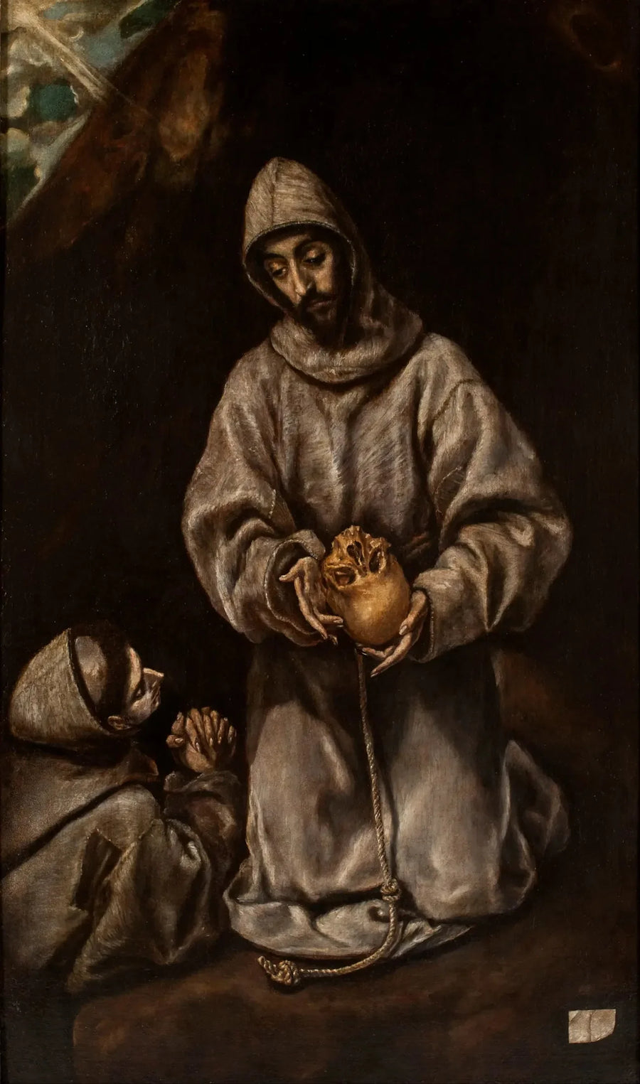 São Francisco e irmão Leão meditando sobre a morte - El Greco