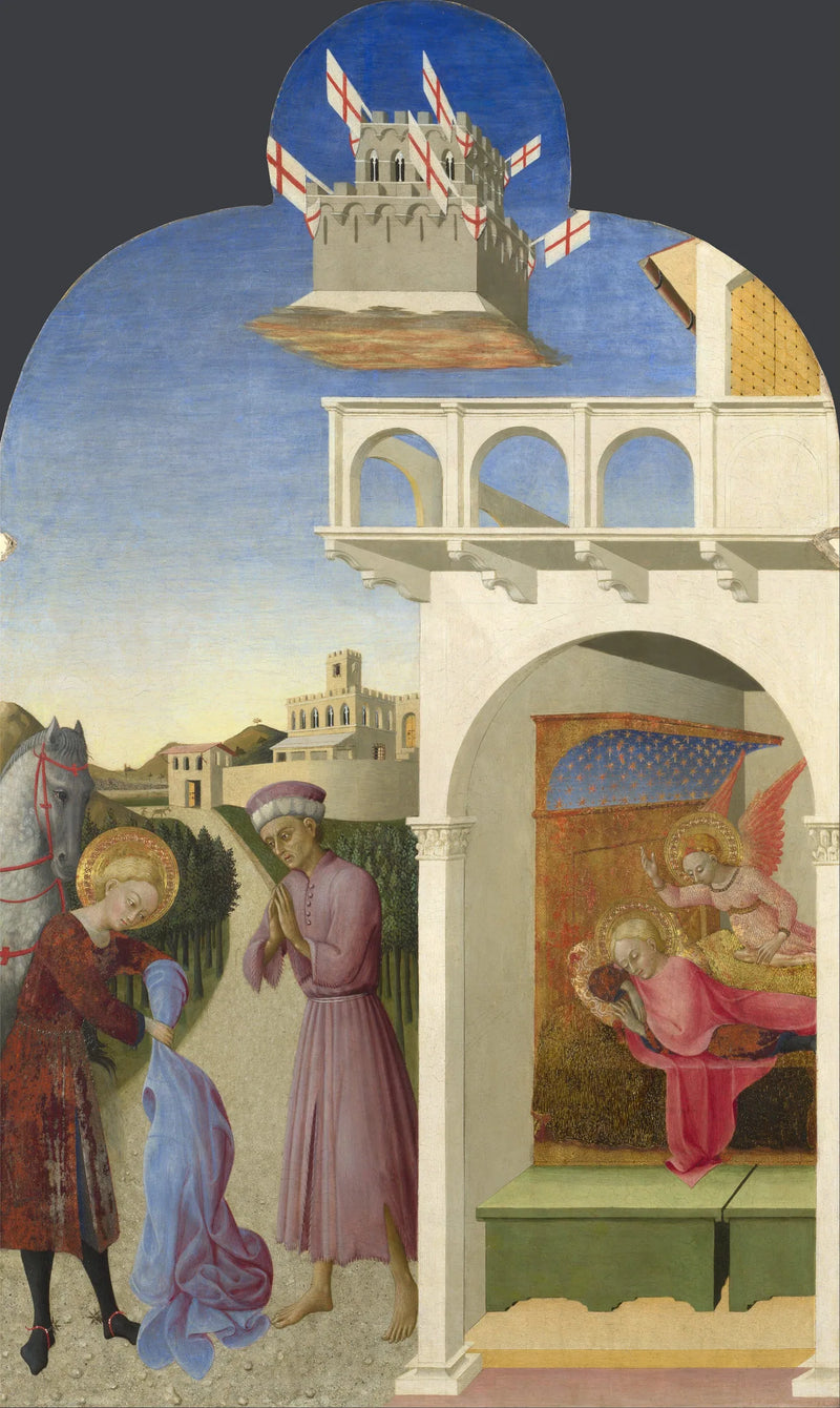 São Francisco e o pobre cavaleiro, e a visão de Francisco - Stefano di Giovanni (Sassetta)