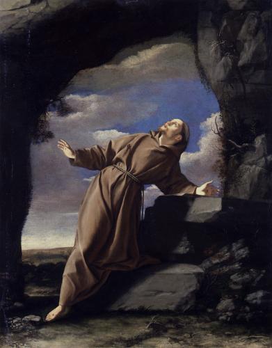 São Francisco recebendo os estigmas - Orazio Gentileschi