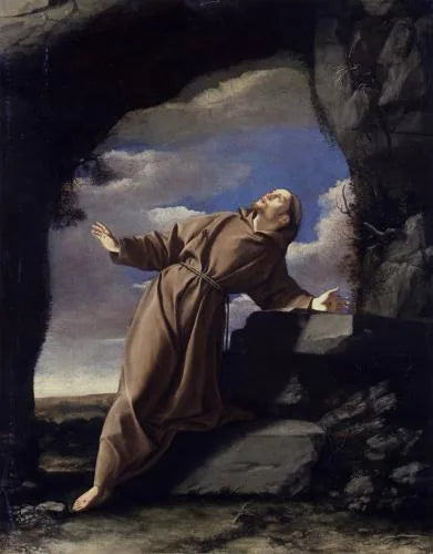 São Francisco recebendo os estigmas - Orazio Gentileschi