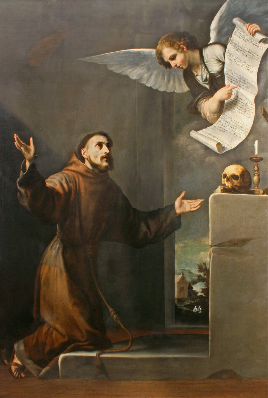 São Francisco recebe os sete privilégios do Anjo - Jusepe de Ribera