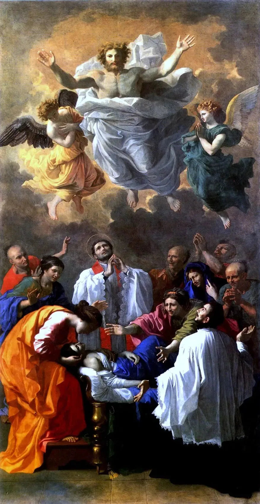São Francisco Xavier ressuscitando a filha de um habitante de Cangoxima, no Japão - Nicolas Poussin