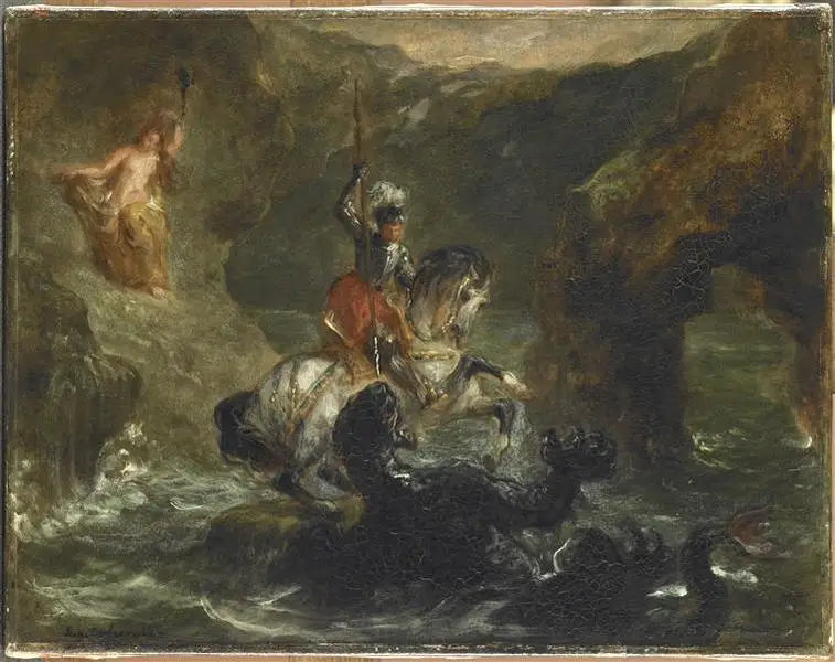 São Jorge lutando contra o dragão - Eugène Delacroix