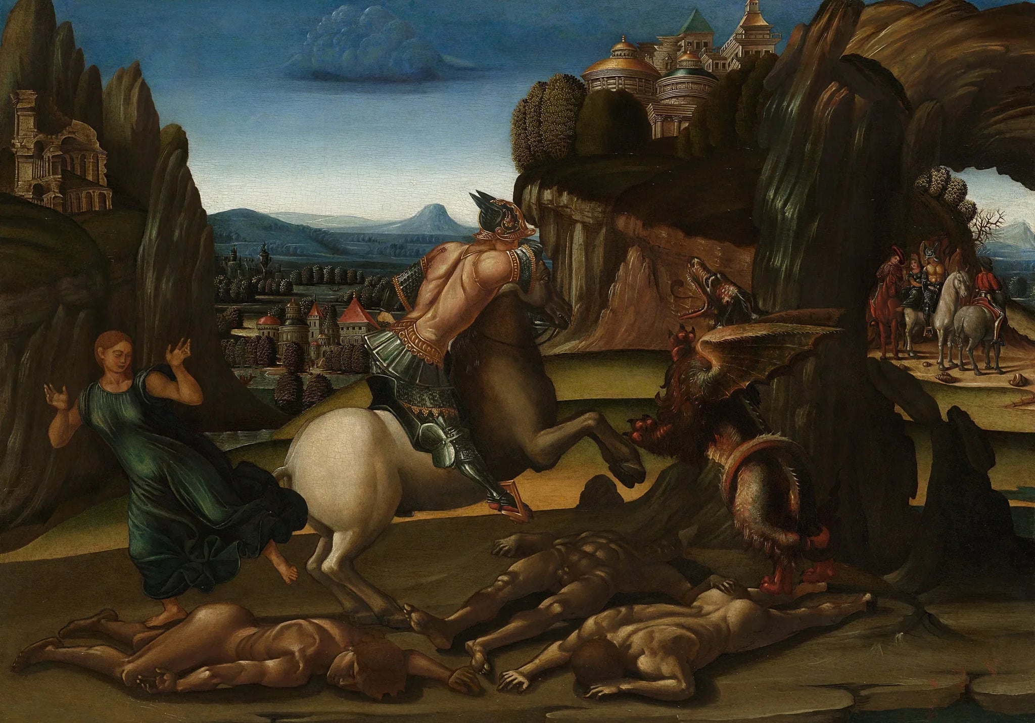 Saint Georges et le dragon - Luca Signorelli image 1 copie de tableau peinte à la main