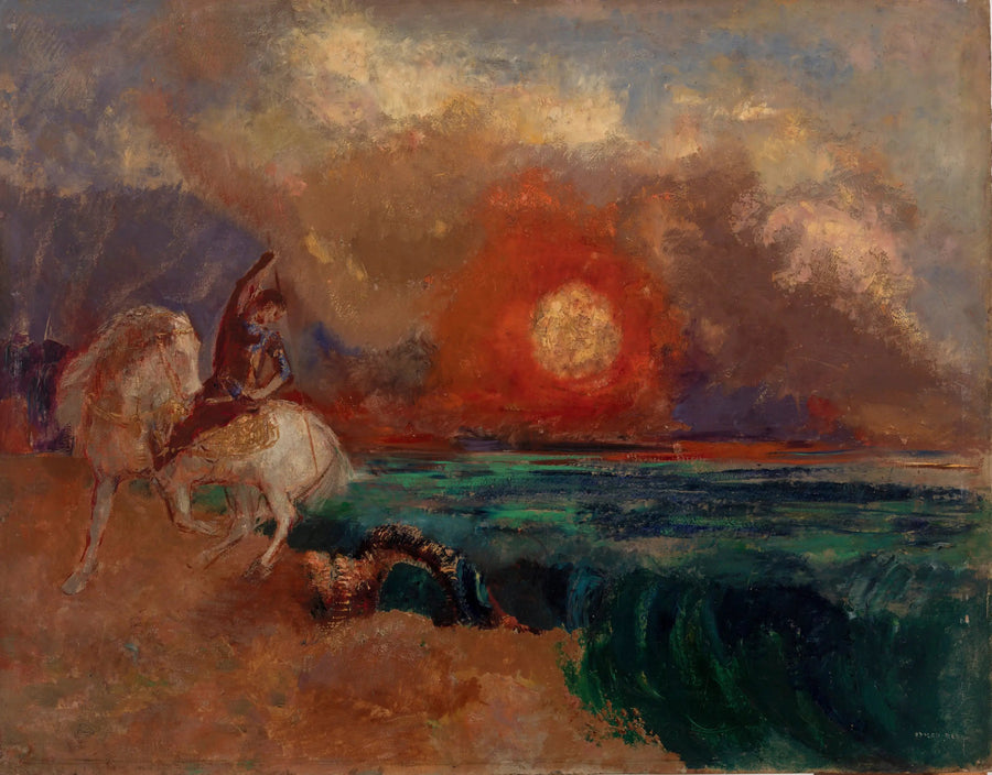 São Jorge e o Dragão (São Jorge e o dragão) - Odilon Redon