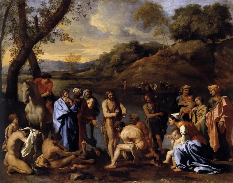 São João batizando o povo - Nicolas Poussin