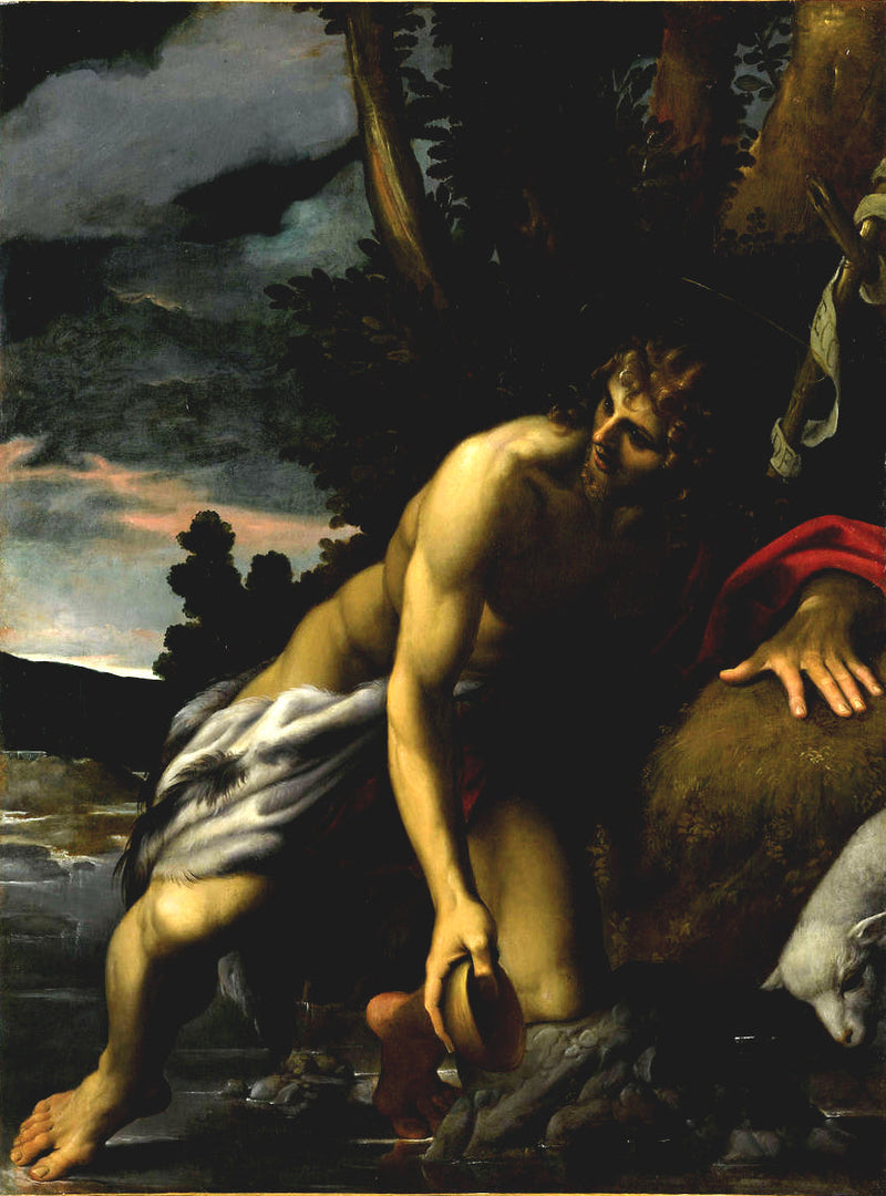 São João Batista na fonte - Ludovico Carracci
