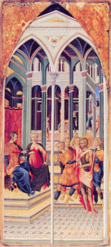 São João Batista acusando Herodes - Giovanni di Paolo