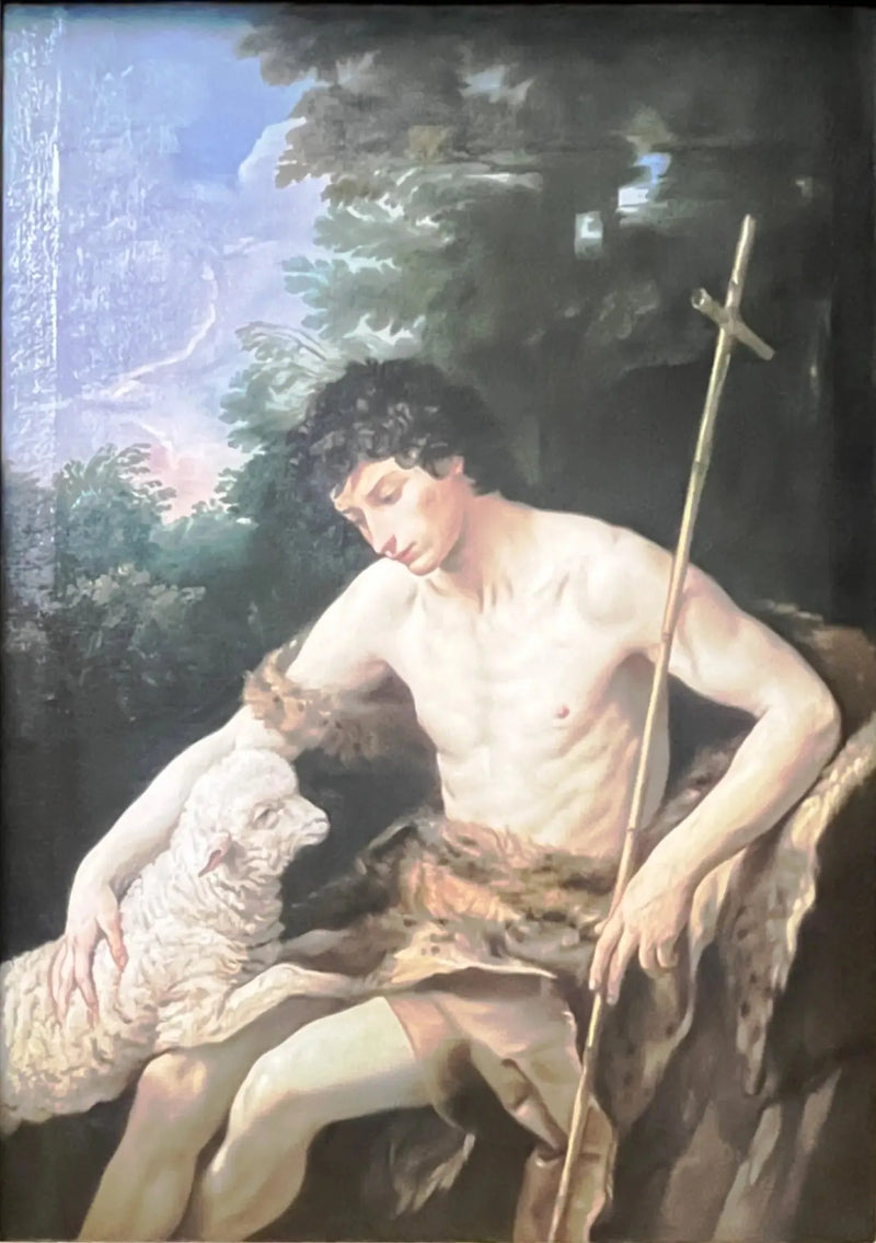 São João Batista acariciando o cordeiro imaculado - Guido Reni