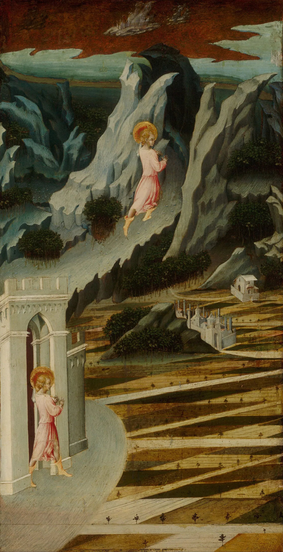 São João Batista entrando no deserto - Giovanni di Paolo
