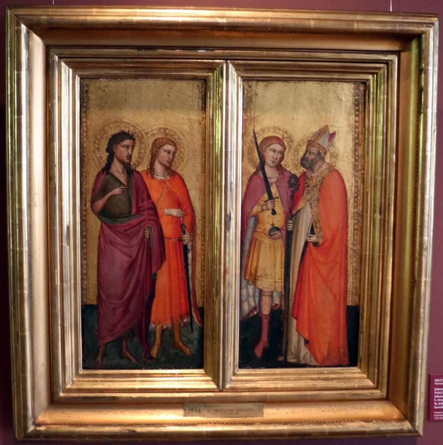 São João Batista e os santos Julião, Zeno e Miguel - Bicci di Lorenzo