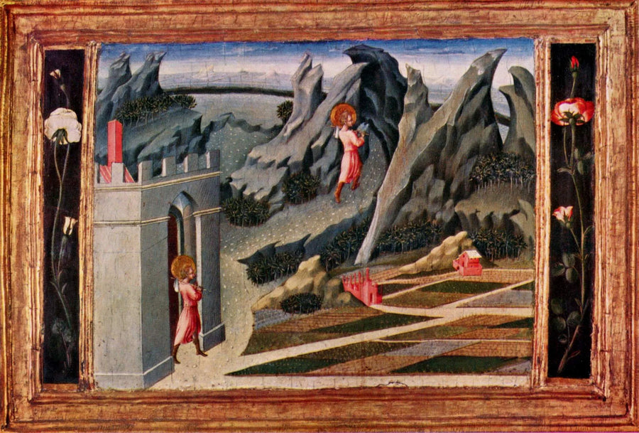 São João Batista Retira-se no Deserto - Giovanni di Paolo