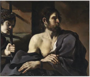 São João Batista visitado na prisão por Salomé - Guercino