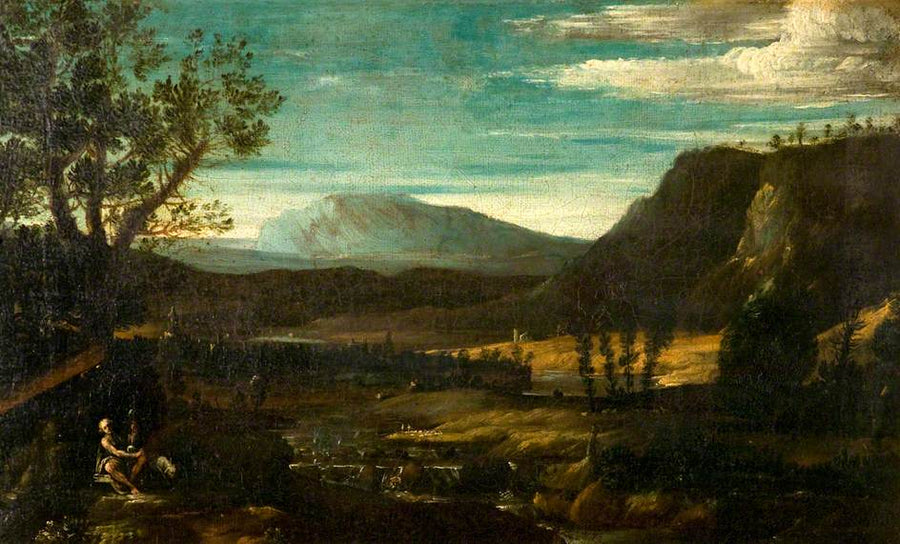 São João em uma paisagem de montanha - Domenichino