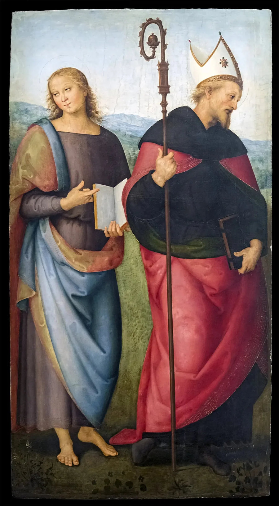 São João Evangelista e Santo Agostinho - Pietro Perugino