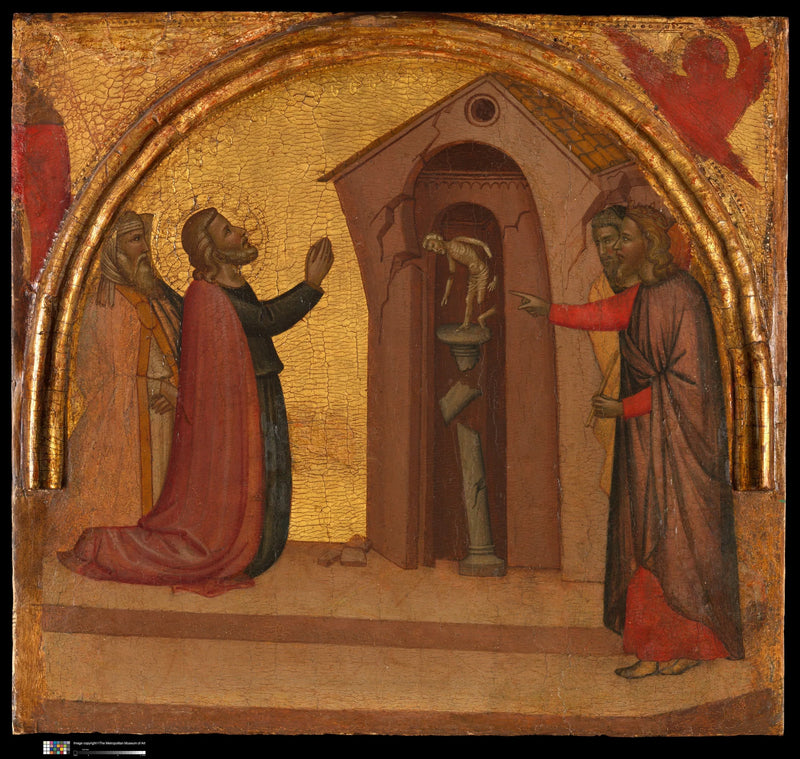 São João Evangelista provoca o colapso de um templo pagão - Francescuccio Ghissi