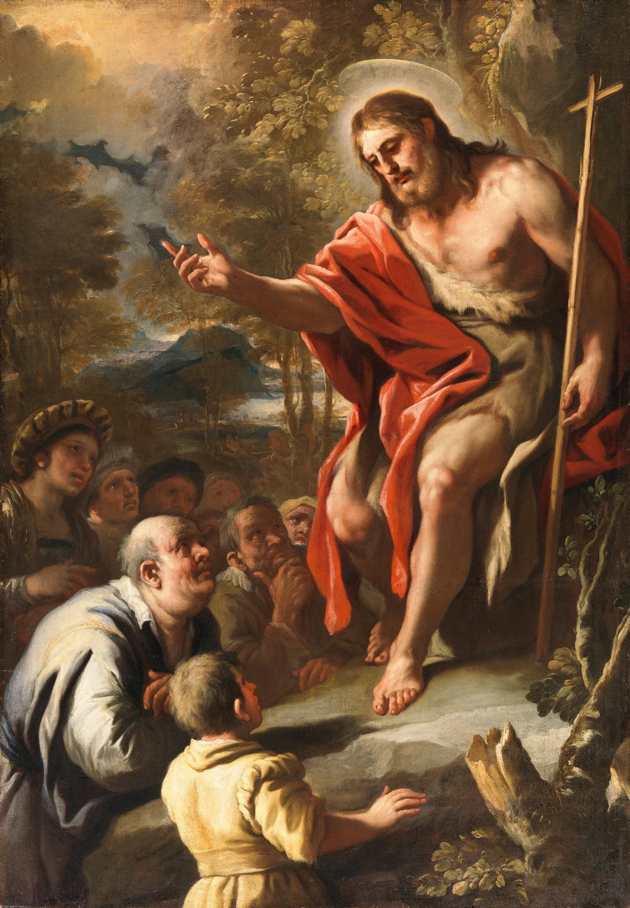 São João pregando no deserto - Luca Giordano