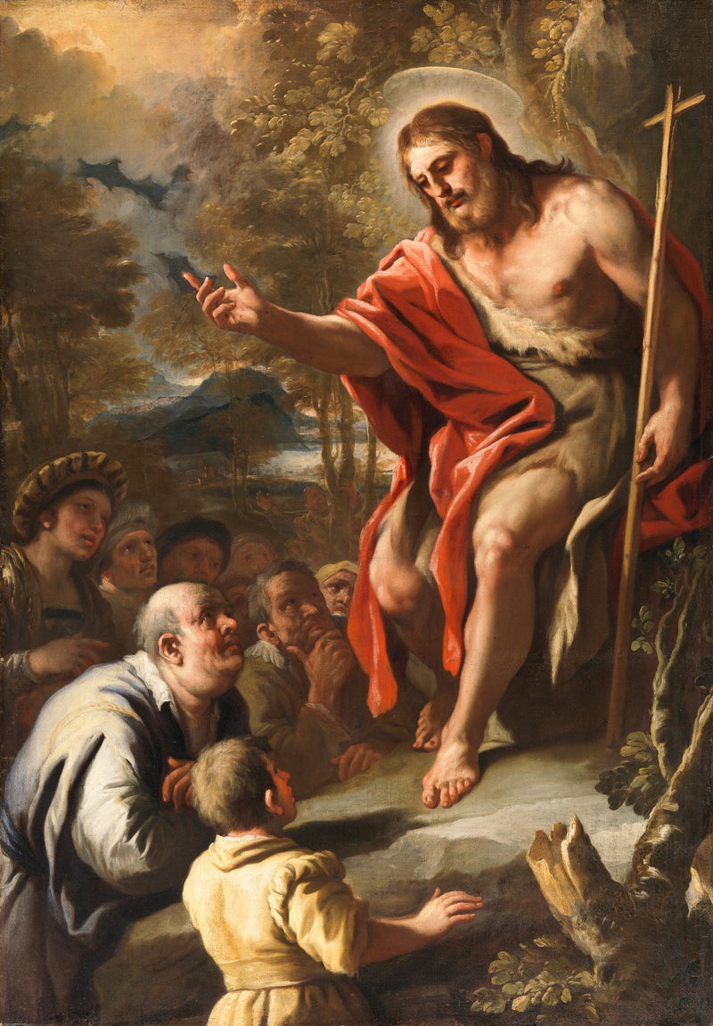 São João pregando no deserto - Luca Giordano