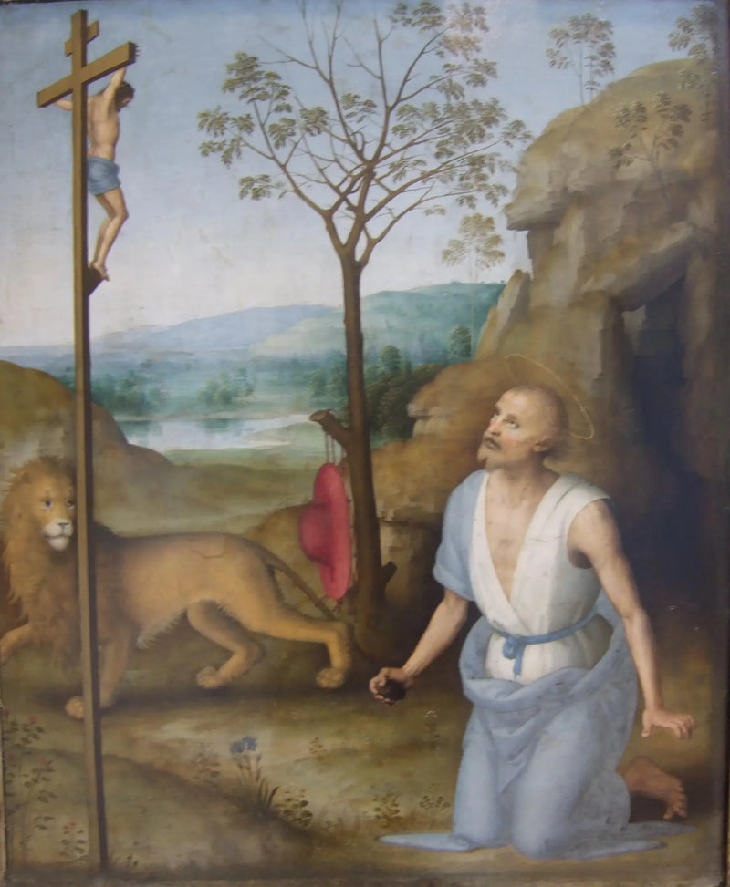 São Jerônimo no deserto - Pietro Perugino