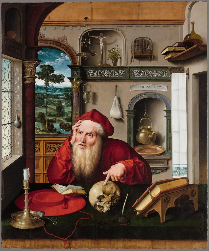 São Jerônimo em seu gabinete de trabalho - Joos van Cleve