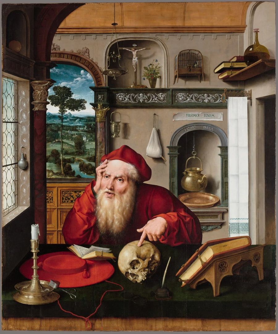 São Jerônimo em seu gabinete de trabalho - Joos van Cleve