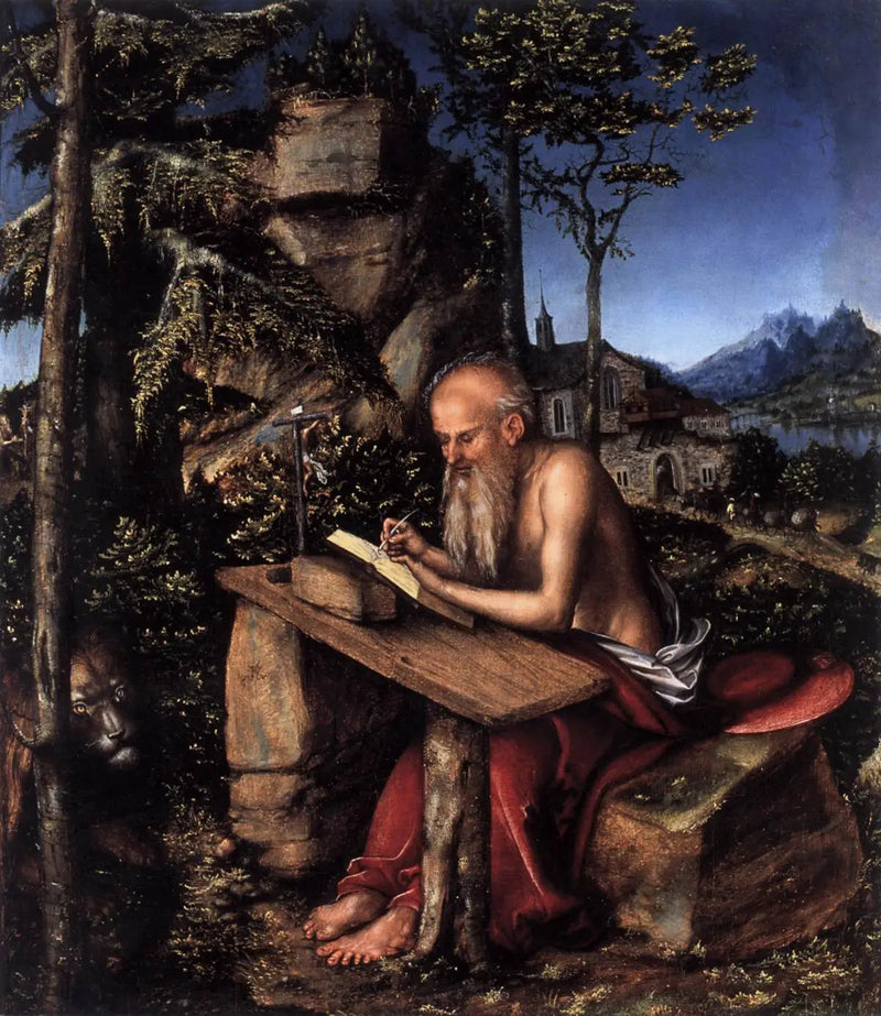São Jerônimo em uma paisagem - Lucas Cranach, o Velho