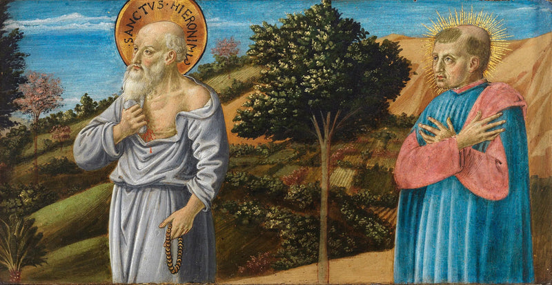 São Jerônimo e o bem-aventurado Bartolo Buompedoni de San Giminiano - Benozzo Gozzoli