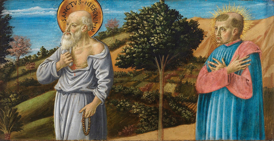 São Jerônimo e o bem-aventurado Bartolo Buompedoni de San Giminiano - Benozzo Gozzoli