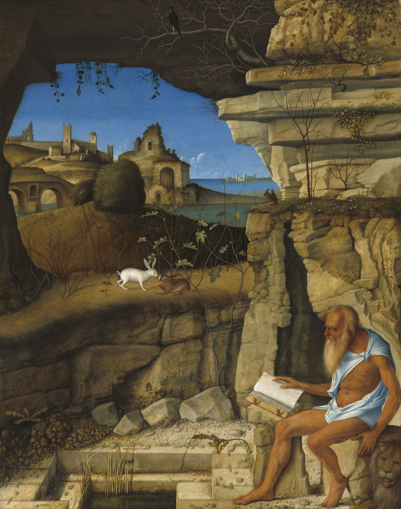 São Jerônimo lendo no campo - Giovanni Bellini