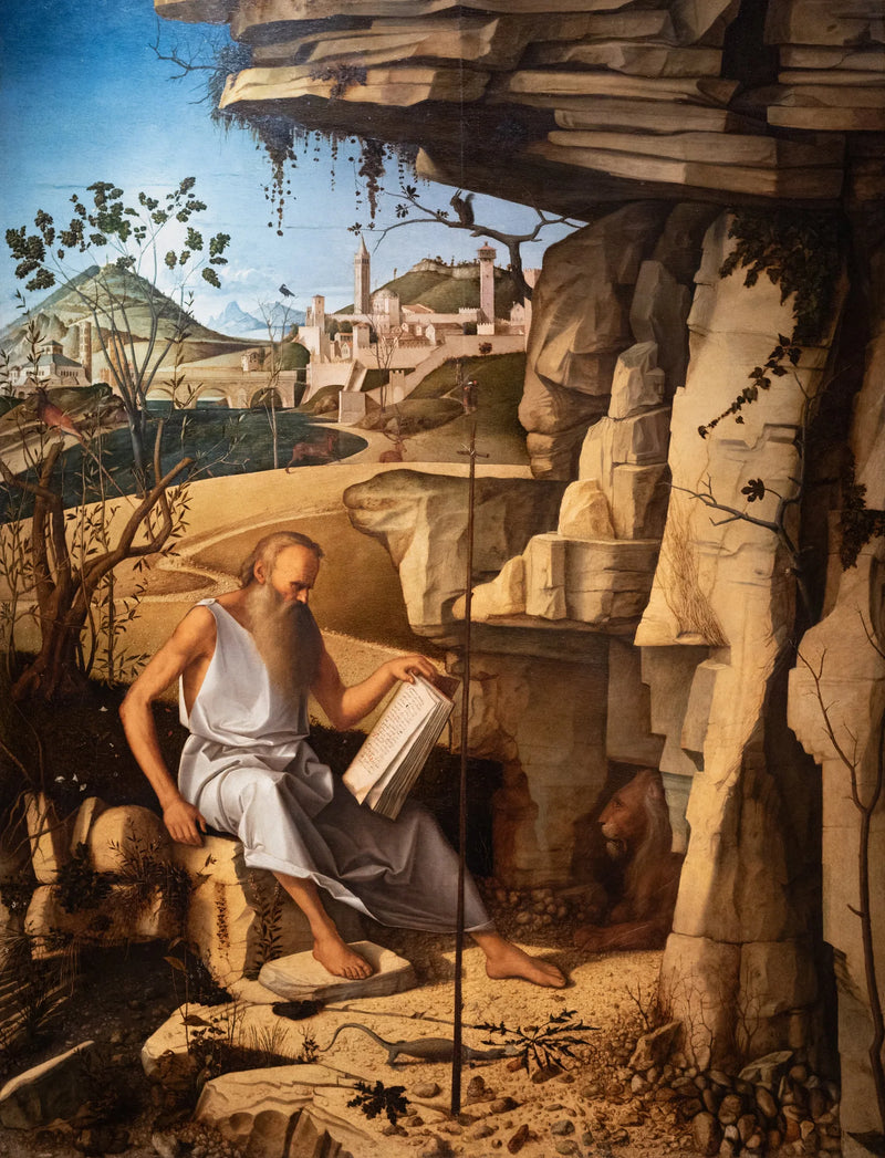 São Jerônimo lendo no deserto - Giovanni Bellini