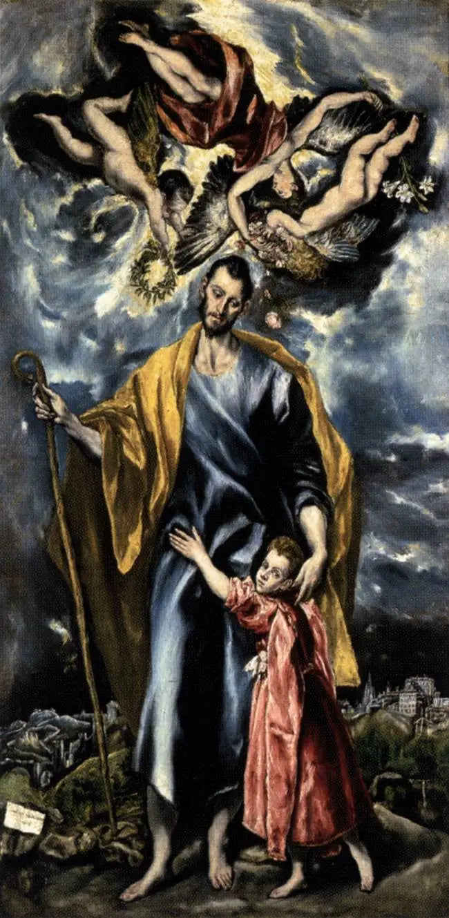 Saint Joseph et l'Enfant Jésus - El Greco image 1 reproduction artisanale de tableau