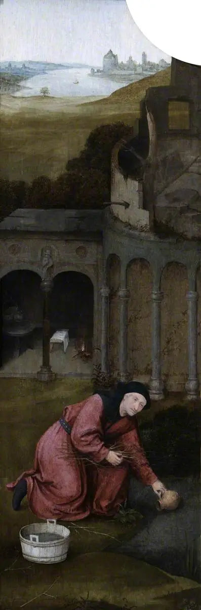 São José colhendo lenha (triptyque, interior da asa esquerda) - Hieronymus Bosch