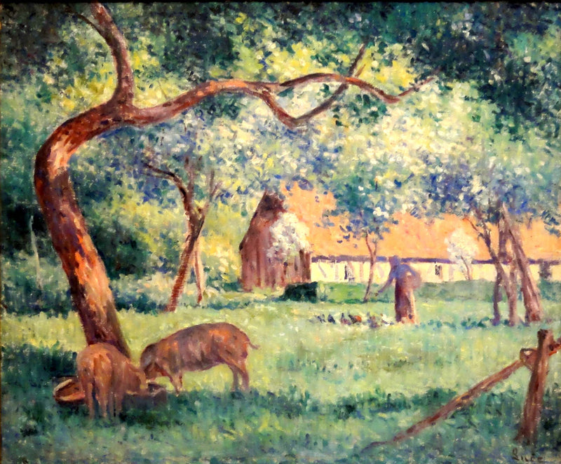 Saint-Laurent-en-Caux, pátio normando - Maximilien Luce