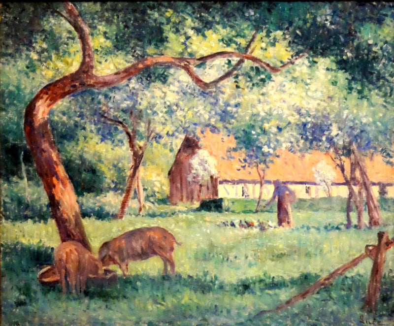 Saint-Laurent-en-Caux, pátio normando - Maximilien Luce