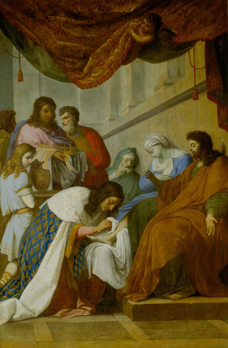 São Luís cuidando dos doentes - Eustache Le Sueur
