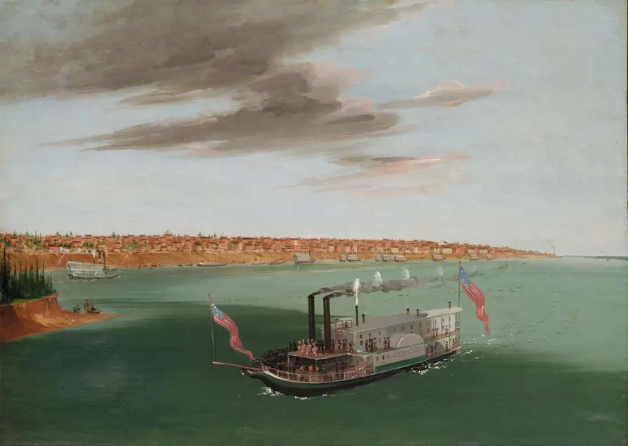 Saint-Louis visto do rio abaixo - George Catlin