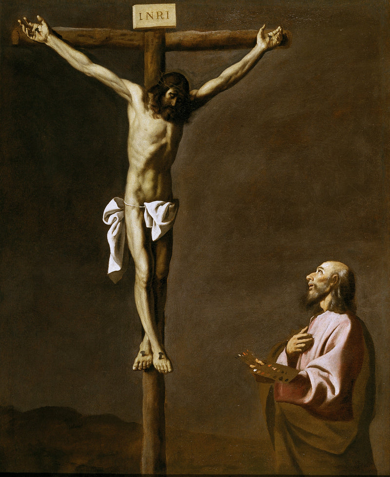 São Lucas como pintor, diante do Cristo na cruz - Francisco de Zurbarán