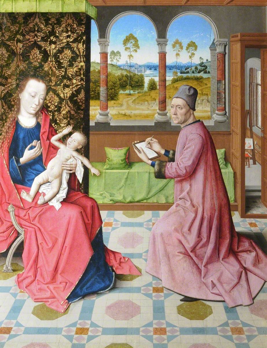 Saint Luc illustrant la Vierge - Dirk Bouts - Alpha Reproduction