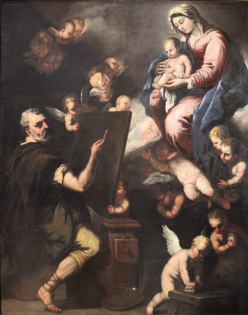 São Lucas pintando a Virgem - Luca Giordano