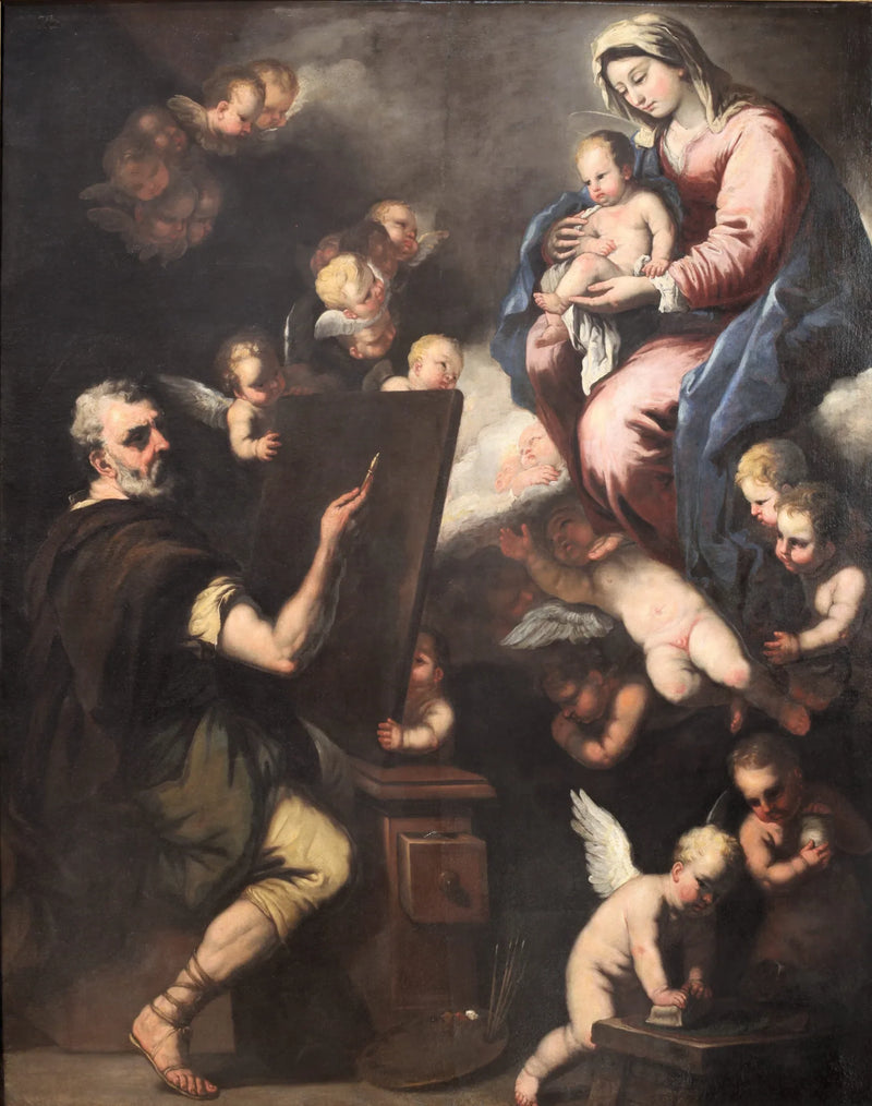 São Lucas pintando a Virgem - Luca Giordano