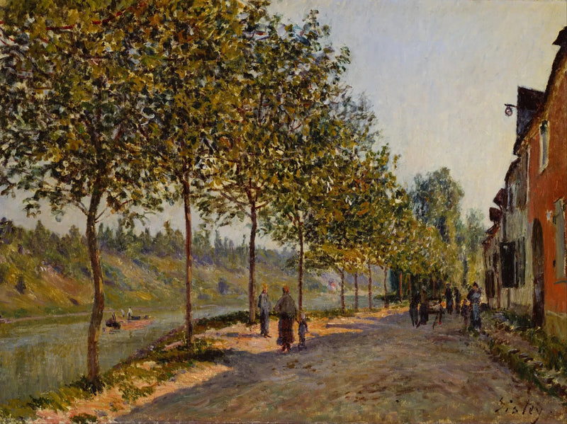 Saint-Mammès e os morros de la Celle, manhã de junho - Alfred Sisley