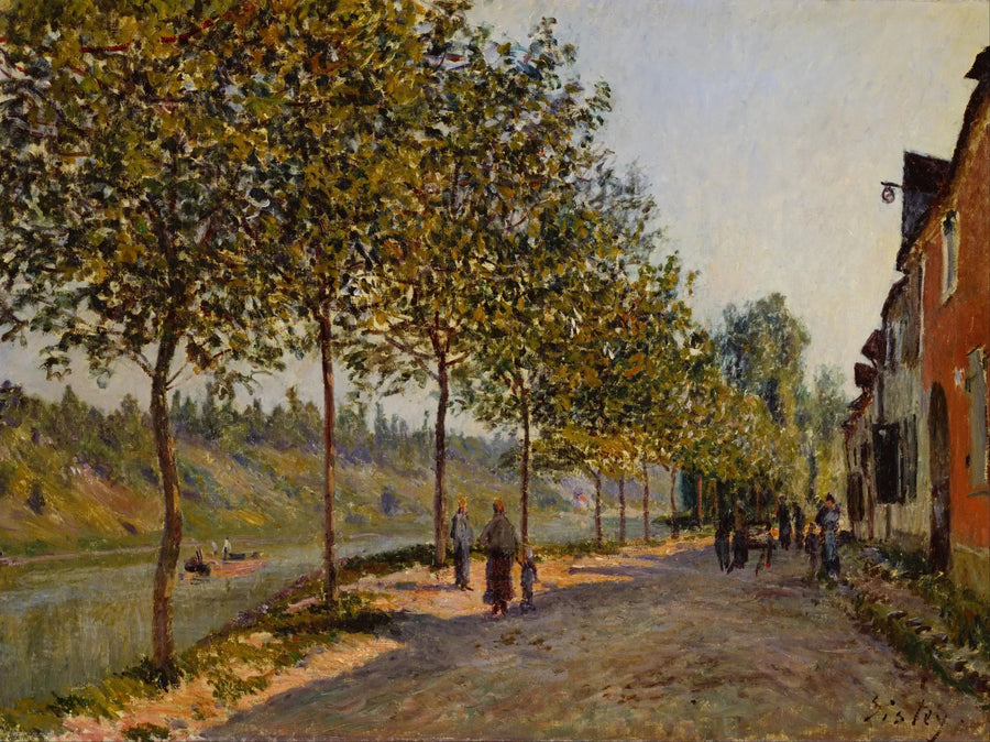 Saint-Mammès e os morros de la Celle, manhã de junho - Alfred Sisley