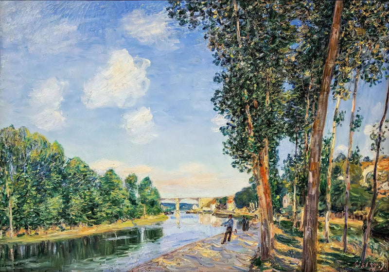 Saint-Mammès, sol de junho - Alfred Sisley