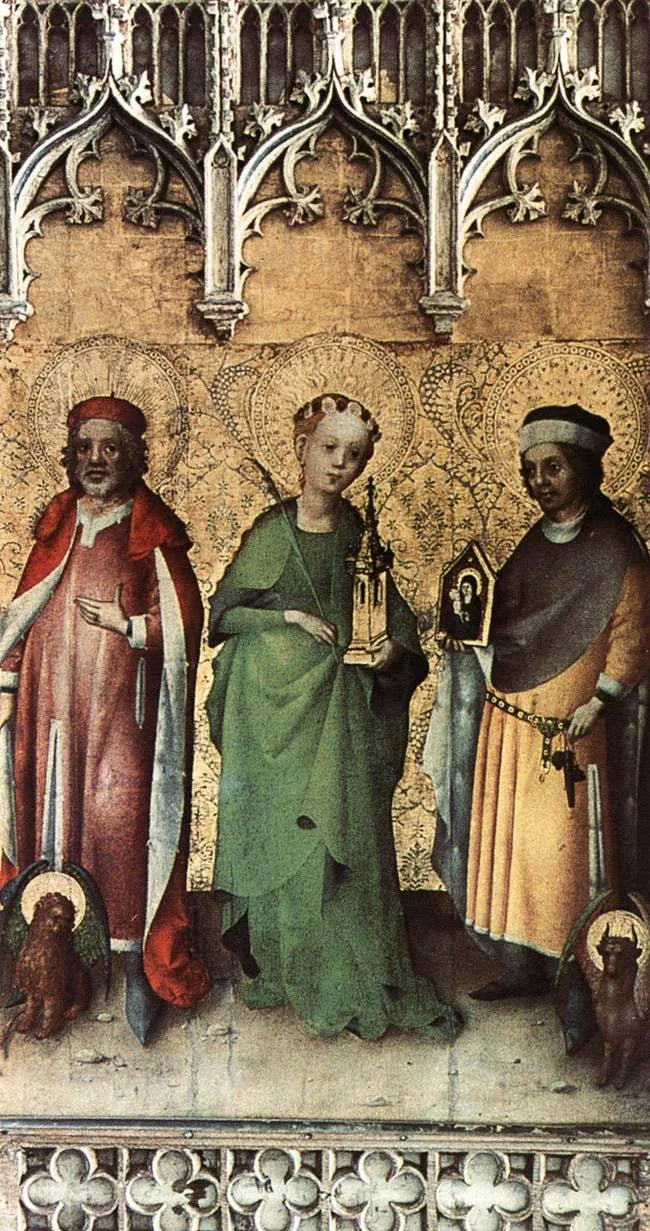 São Marcos, Santa Barbara e São Lucas - Stefan Lochner