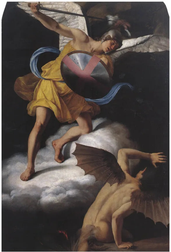 São Miguel e o Diabo - Orazio Gentileschi